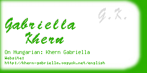 gabriella khern business card